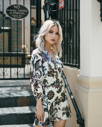White Floral Dress by Zilea from Italy